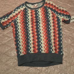 Nwt Womens  Small Lularoe Stars American Red White Blue Shirt Sweater 
