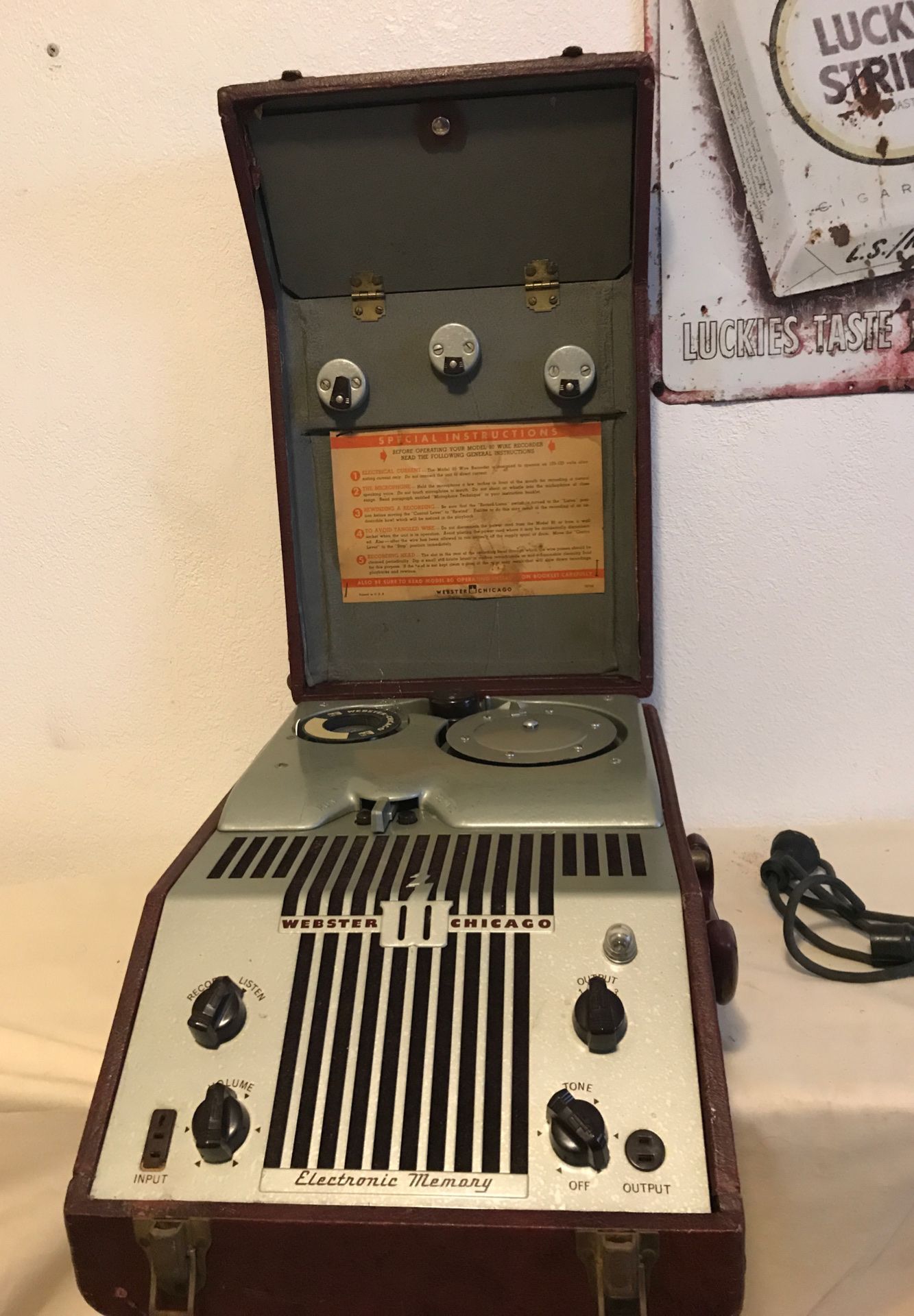 1948 Webster Chicago Wire Recorder