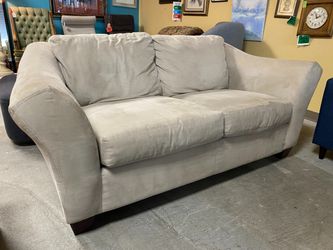 Tan High Arm Loveseat