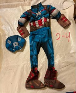 Captain America costume size 2-4