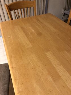 Dining room table and chairs