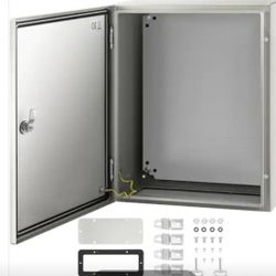 VEVOR NEMA Caja de acero de 20 x 16 x 10 pulgadas, caja eléctrica de acero NEMA 4X, IP66 impermeable y a prueba de polvo, 