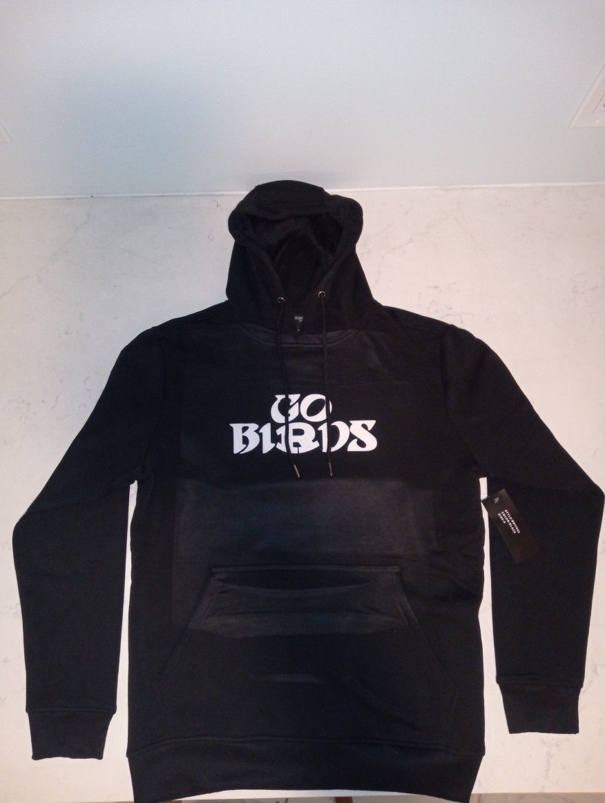 Rudolph Men’s “GO BIRDS” Black Eagle’s Hoodie Pullover