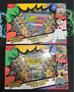 Pokemon Ascended Heroes Premium Poster Collection! Mega Gardevoir & Lucario (Complete Set).