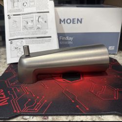 NEW MOEN 3839BN  7”  Tub Spout with Diverter in Brushed Nickel finish
