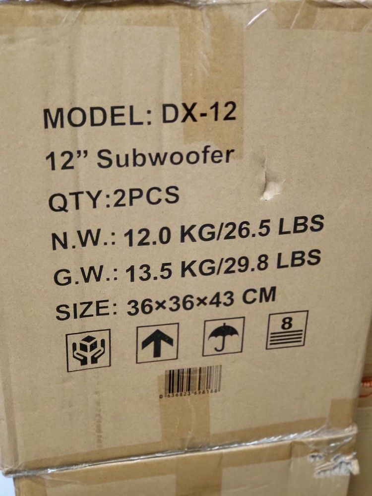 2 American Bass Dx12s New