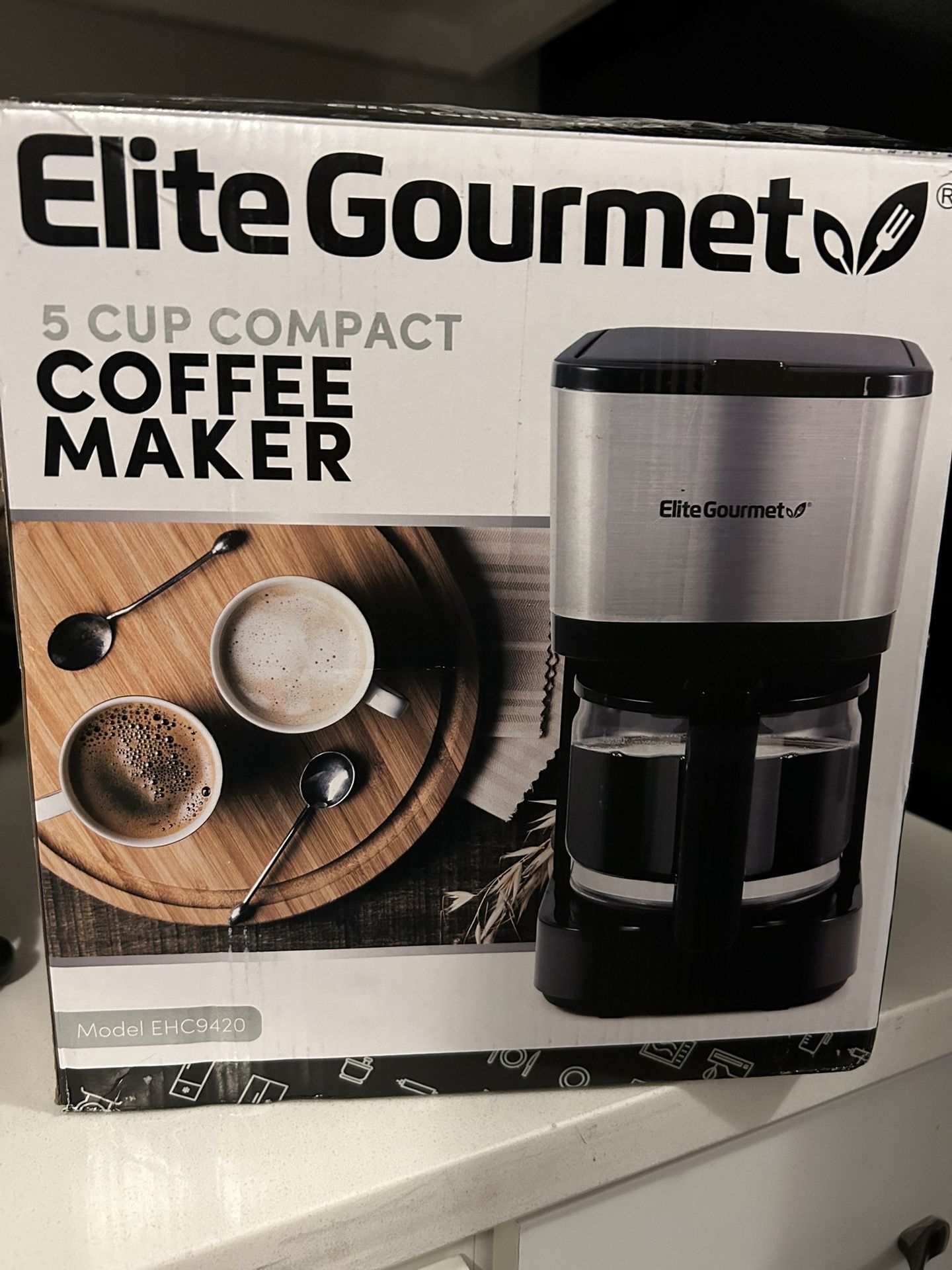 Elite Gourmet EHC9420 Automatic 5-Cup Brew & Drip Coffee Maker with Pause N