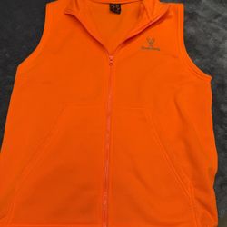 Huntworth Men’s Medium orange fleece hunting vest!