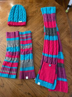 LittleMissMatched Colorful Knit Hat, Scarf, & Leg or Arm Warmers Set - Fun & Cozy!
