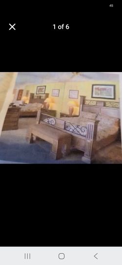 Bedroom Set Solid Oak 6 pieces king size