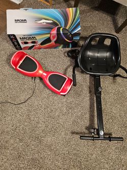 Jetson Magma Light-Up Hoverboard with Kart Seat