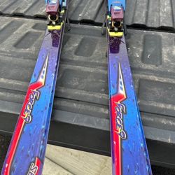 The skis are in excellent condition