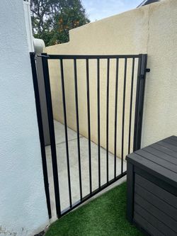Black Metal Outdoor Gate