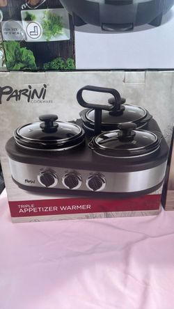 Triple appetizer warmer