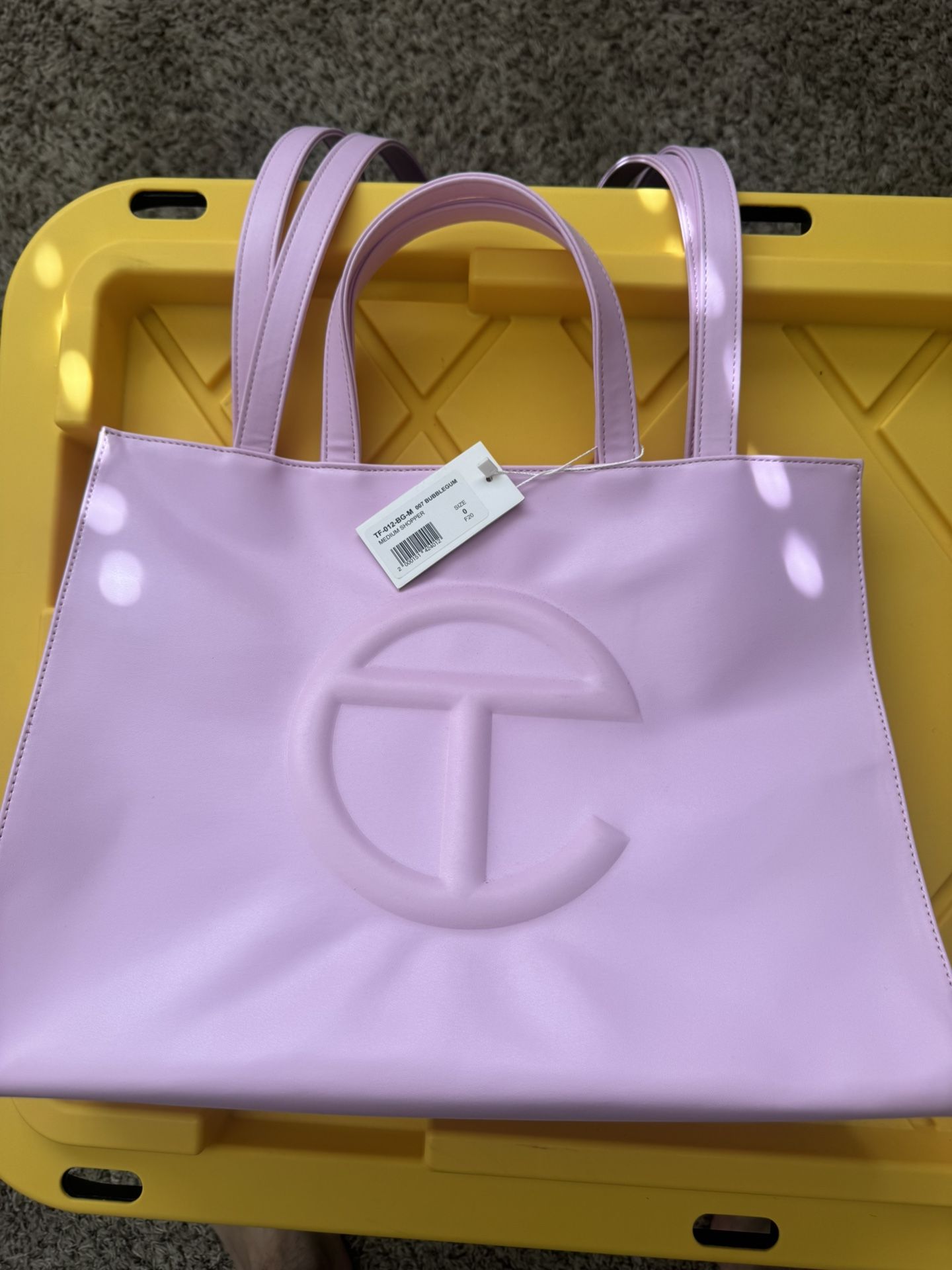 BUBBLEGUM PINK MEDIUM TELFAR SHOPPING BAG