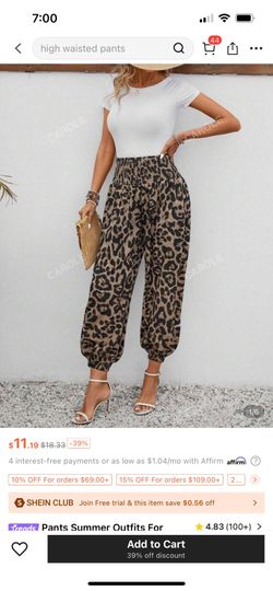 SHEIN leopard print pants
