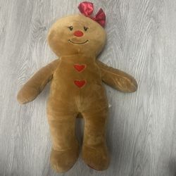 Build A Bear Gingerbread Girl Plush 16” Stuffed Toy Cookie 2017. Ages 3+. Red Bow. From a smoke free & pet free home. #HOLIDAY #Christmas #BAB #plush 