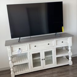 70 INCH TV STAND — REAL PINE WOOD RUSTIC/VINTAGE