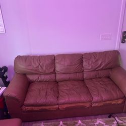 Brown Leather Couch