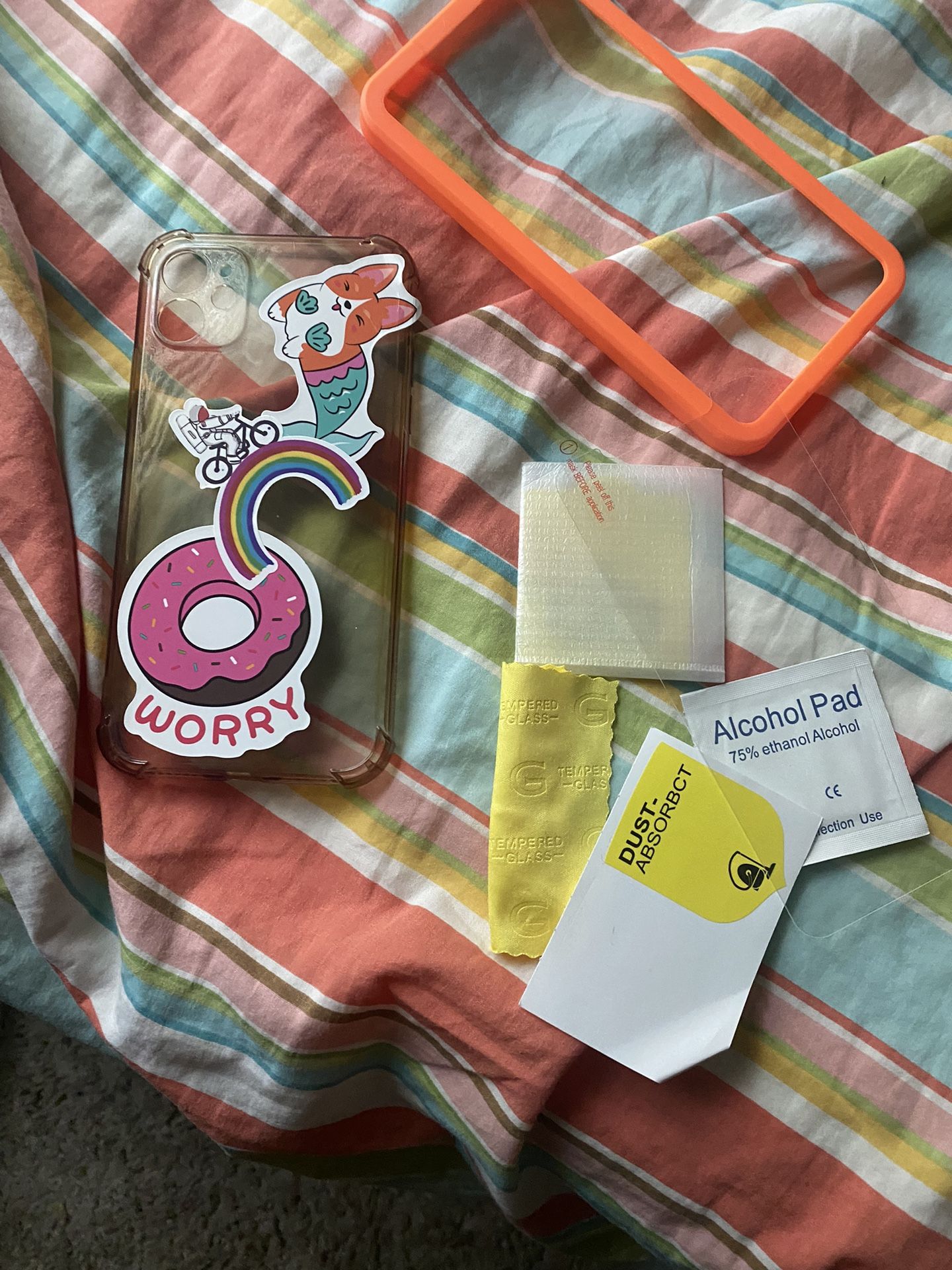 iPhone 11 case and screen protector with lens protector