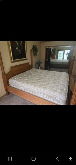Solid Oak Bedframe For King Bed