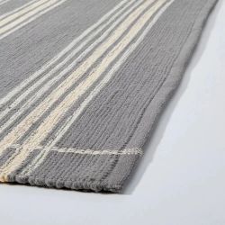 Hearth & Hand with Magnolia 5 Ft x 7 Ft Area Rug Dark Gray Stripe