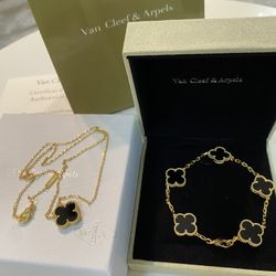 Bracelet necklace set with box and bag 