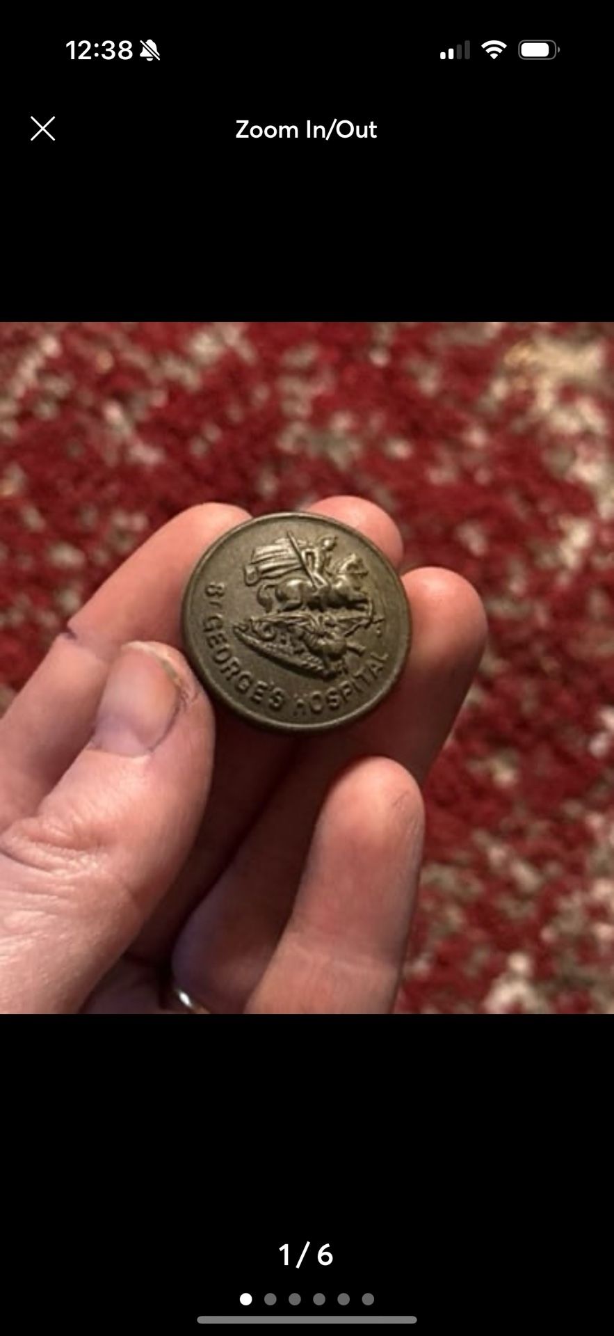 vintage st georges hospital button