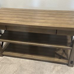 Wood Modern Console Table w/Drawer