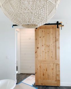 Rustica Hardware Barn Door Panel Kit Wood Slat Door New No Track