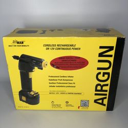 AIRMAN AIRGUN Cordless Digital LED Light Compressor Inflator Complete Kit - New