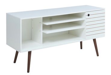 White Mid-Century Modern TV Console / Media Stand - 53.25 * 14 * 27 inches