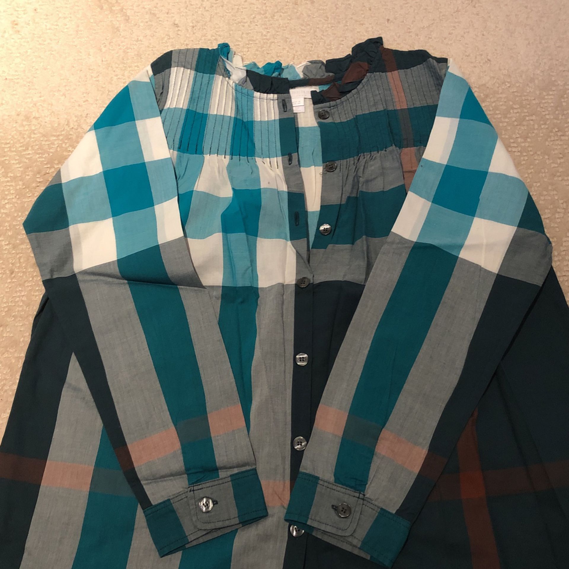 Authentic Burberry Button Down Girls Shirt