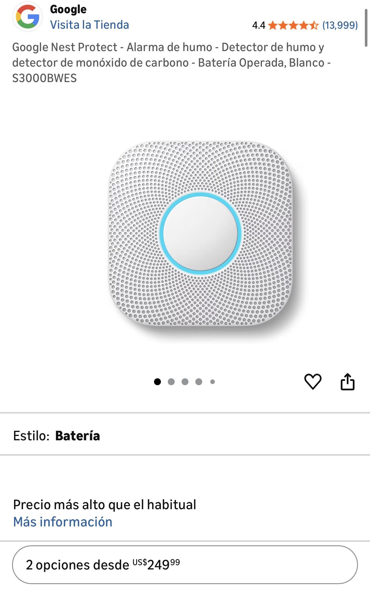 Google Nest Protect 2nd Generation Smart Smoke/Carbon Monoxide Wired Alarm, Battery  Smoke and Carbon Monoxide Detector