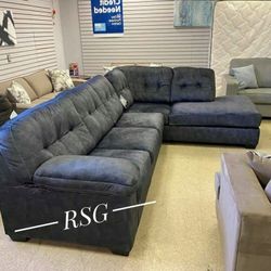 Granite Gray 2 Piece Sectional Sofa By Ashley Furniture Sleeper Sectional Options 🌟No Needed Credit Check 💛 $39 Down Payment with Financing