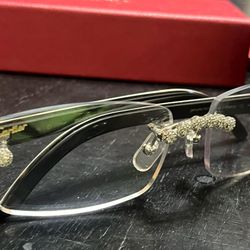 Diamond White Buffalo Horn Cartier Glasses