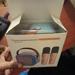 Mini Karaoke Machine With Two Mic 
