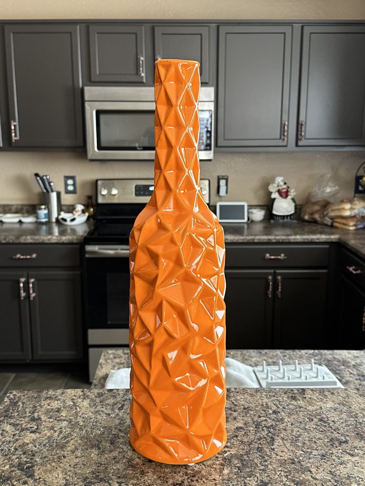 NEW Ceramic Wrinkled Bottle Vase