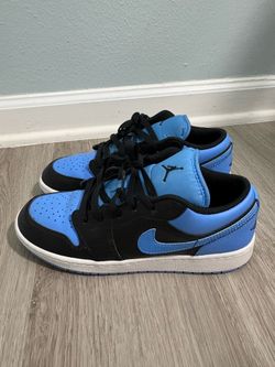 Blue and black air Jordan 1 low
