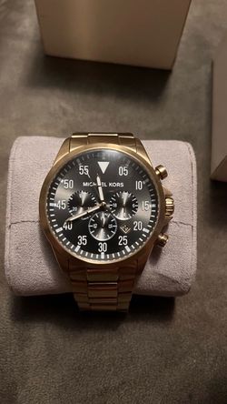 Michael Kors Gage Men's Gunmetal Dial Stainless Steel Band Chronograph Watch