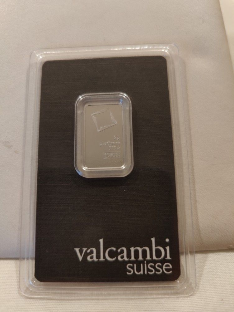 Valcambi Suisse Platinum Bullion 5 gram 999.5 Bar