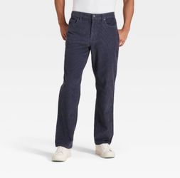 Grey Men Straight Fit Corduroy 5-Pocket Pants - Goodfellow & Co