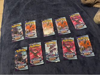 10 Pokemon Booster Packs Chilling Reign NEW SEALED