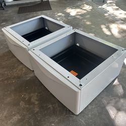 Two Washer/Dryer Storage Pedestals