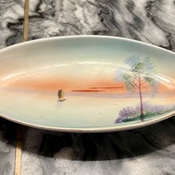 Vintage Meito China Hand-Painted Dish – Japan, Mid-Century