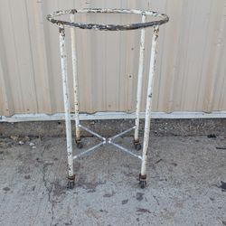 Vintage OU Medical Laundry Hamper Cart