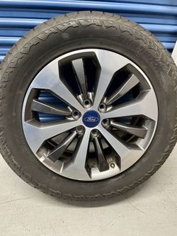2019 Ford F-150 Set Of Four 20" Machine Aluminum Wheels With Flash Gray-Painted Pockets And Hankook Dyna Pro Tires 275/55 R20