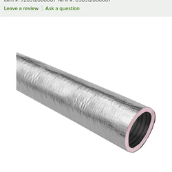 •	Thermaflex Flex-Vent KM 12″ × 25′ (R-8 insulation)