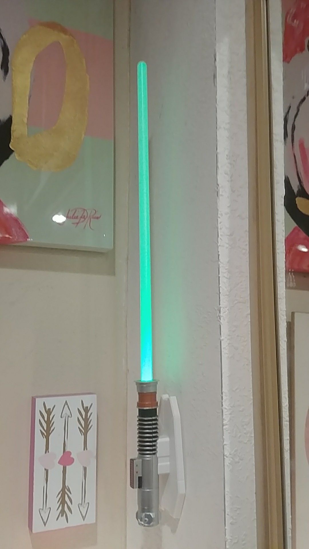Star Wars lightsaber wall decor
