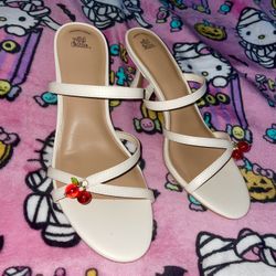 Popular Cherry strap kitten heels 